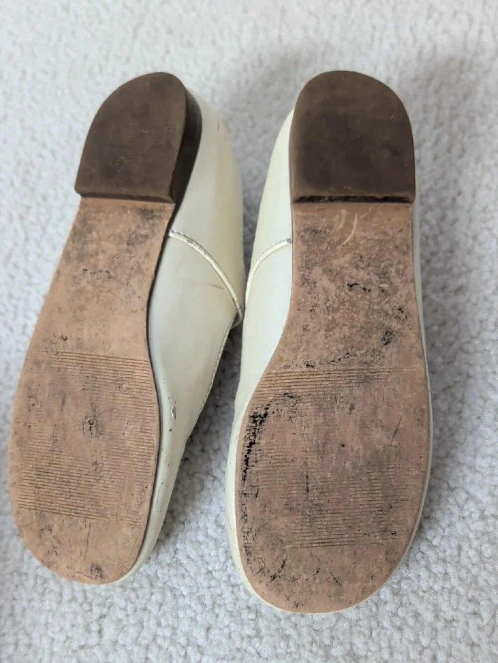 Nina Girls Cream Metallic Mary Jane Dress Shoes Sz 11.5